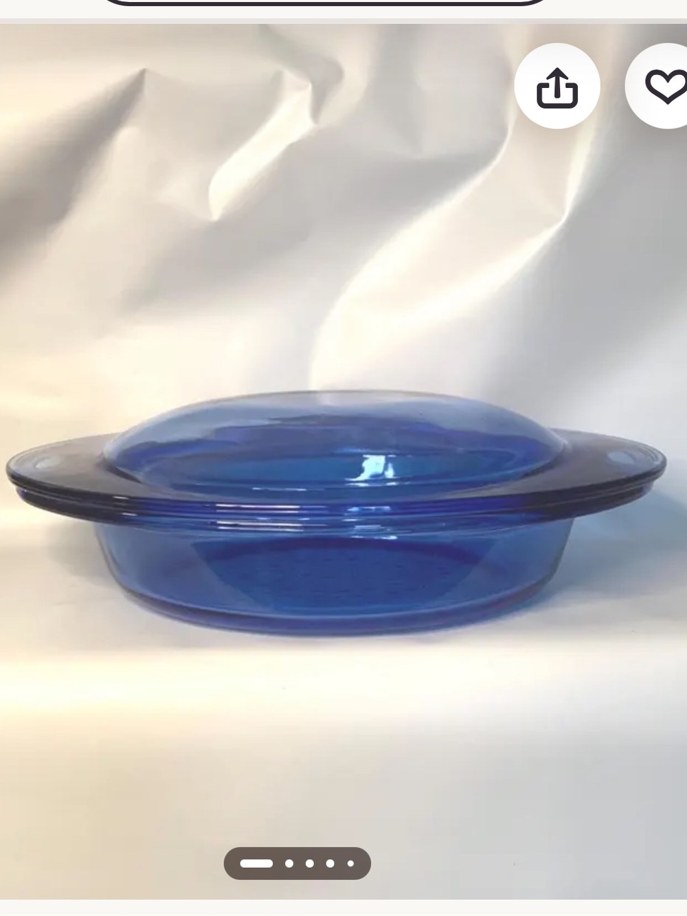 Anchor Hocking Cobalt Blue Oval Casserole with Lid